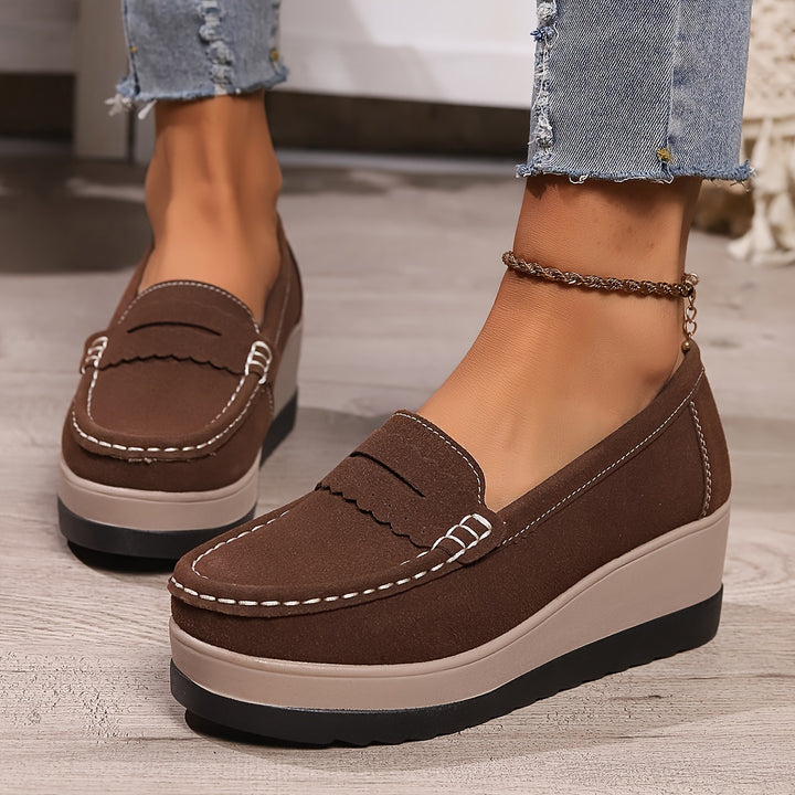 Janina™ | Solid Color Damen Casual Loafers