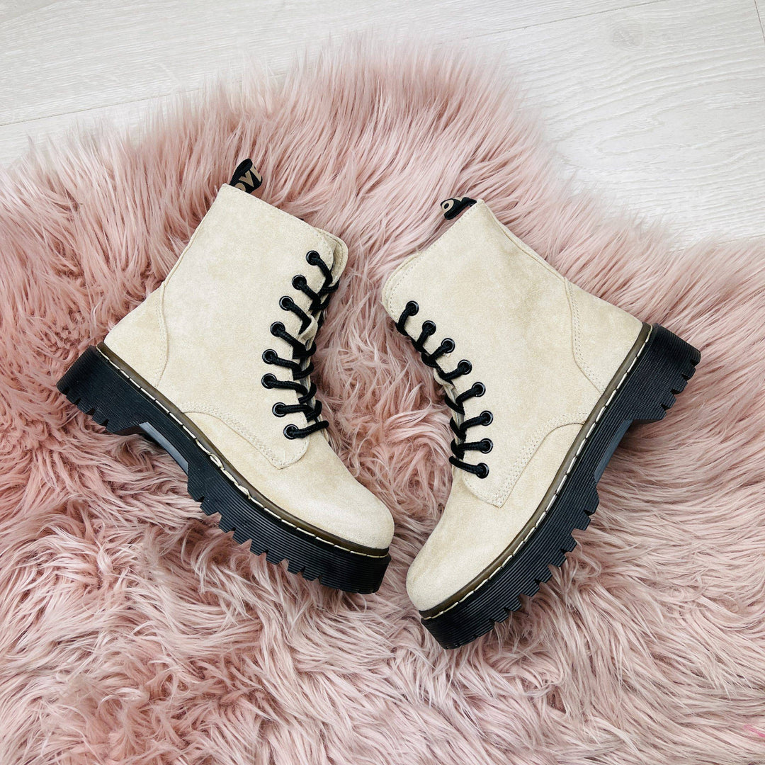 Brynna | Beige Stiefel