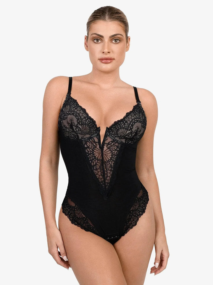 Alia ™ | Bodysuit mit tiefem V-Ausschnitt