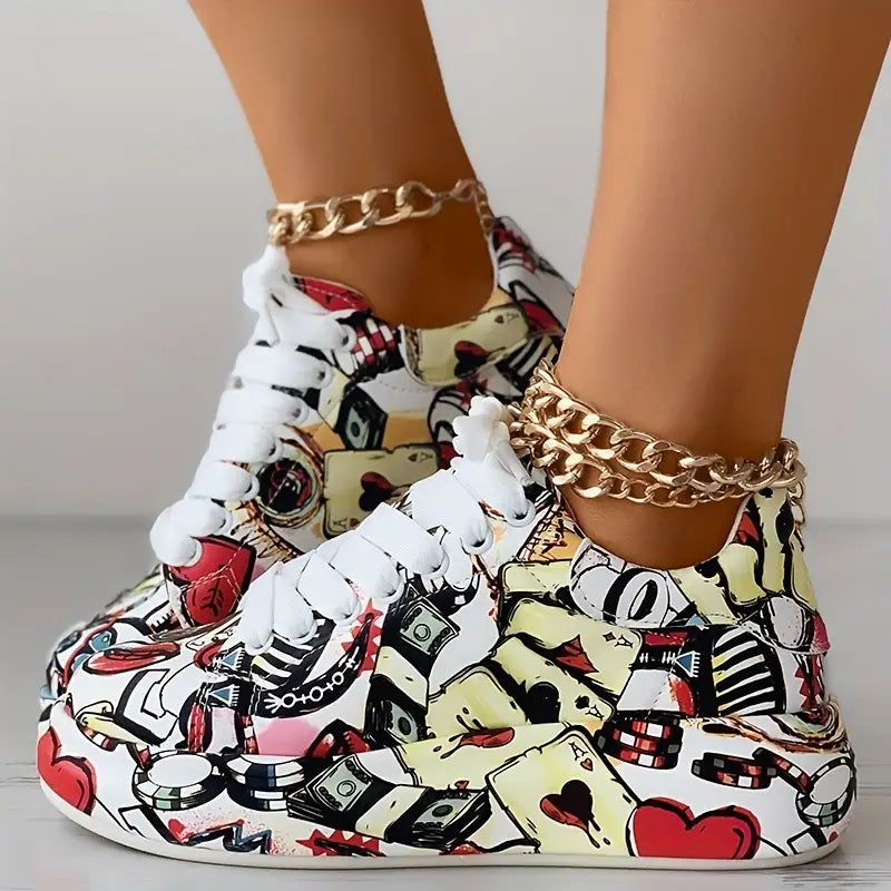 Thekla™ | Damenschuhe mit Graffiti-Aufdruck