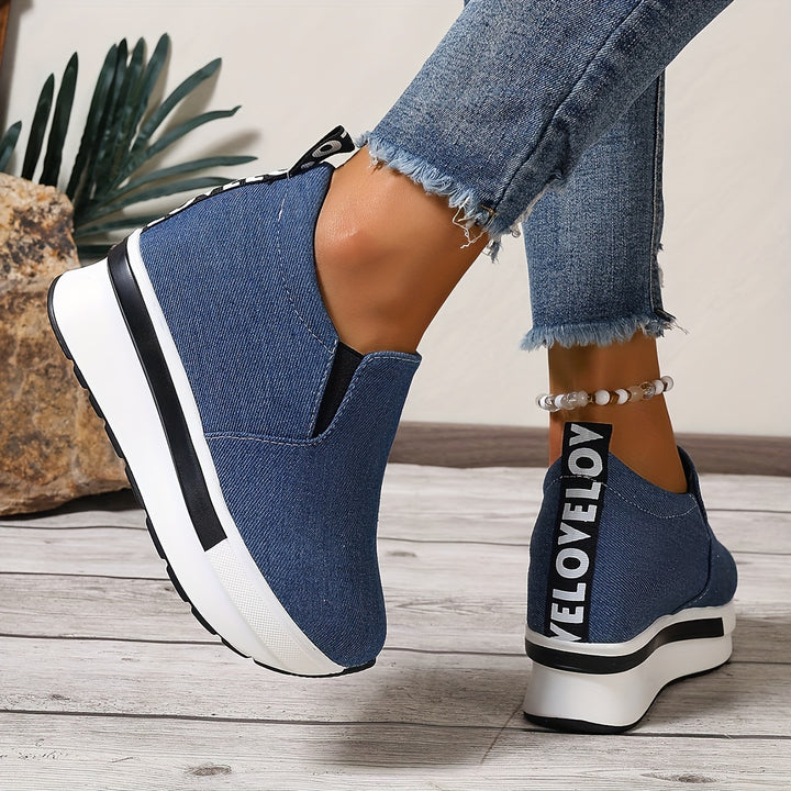 Gloria™ | Leichte Low-Top-Schuhe aus Denim-Stoff