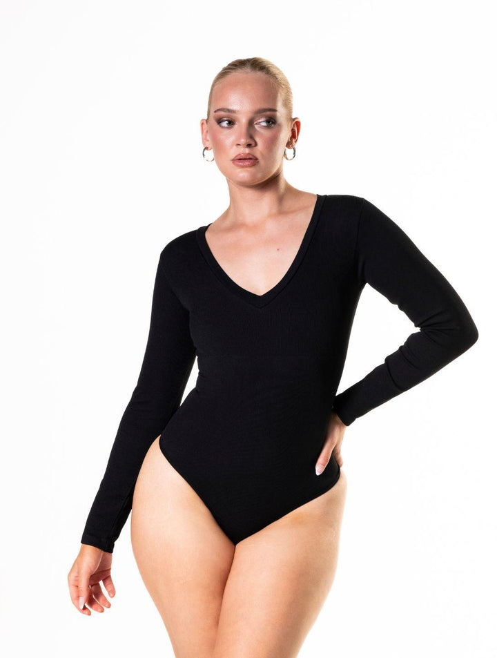 Jaselle™ | Langärmeliger Bodysuit mit Rundhalsausschnitt