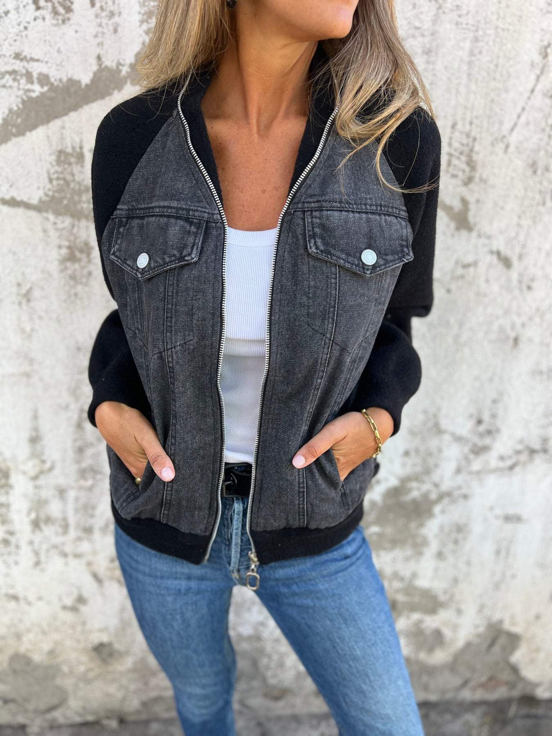 Beatrix™ | Moderne Jacke mit Denim